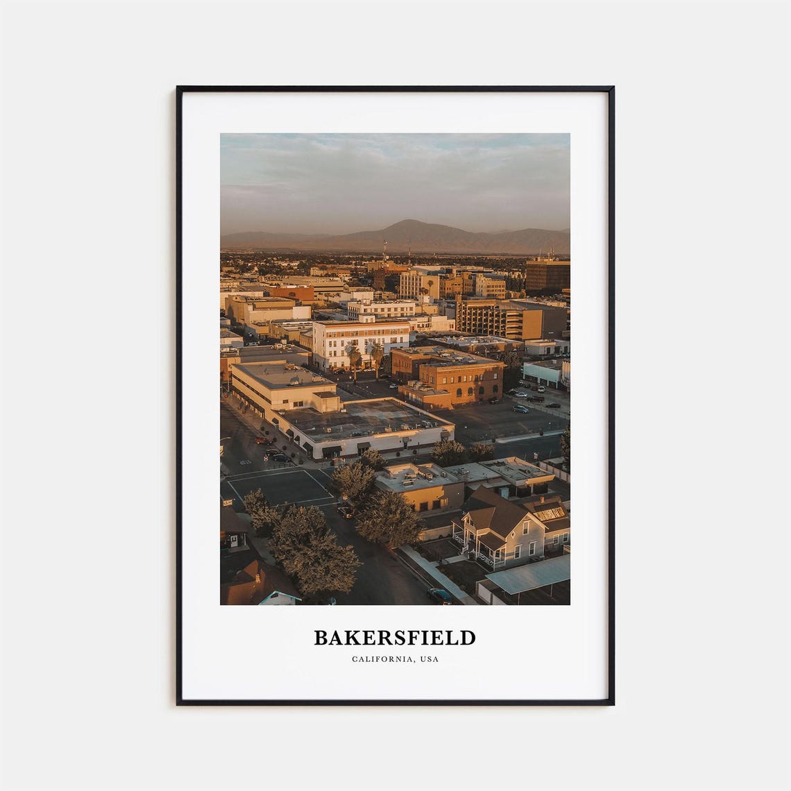 Bakersfield Print Bakersfield Photo Poster Bakersfield Travel Wall Art Bakersfield Map Print Bakersfield Photography California Usa