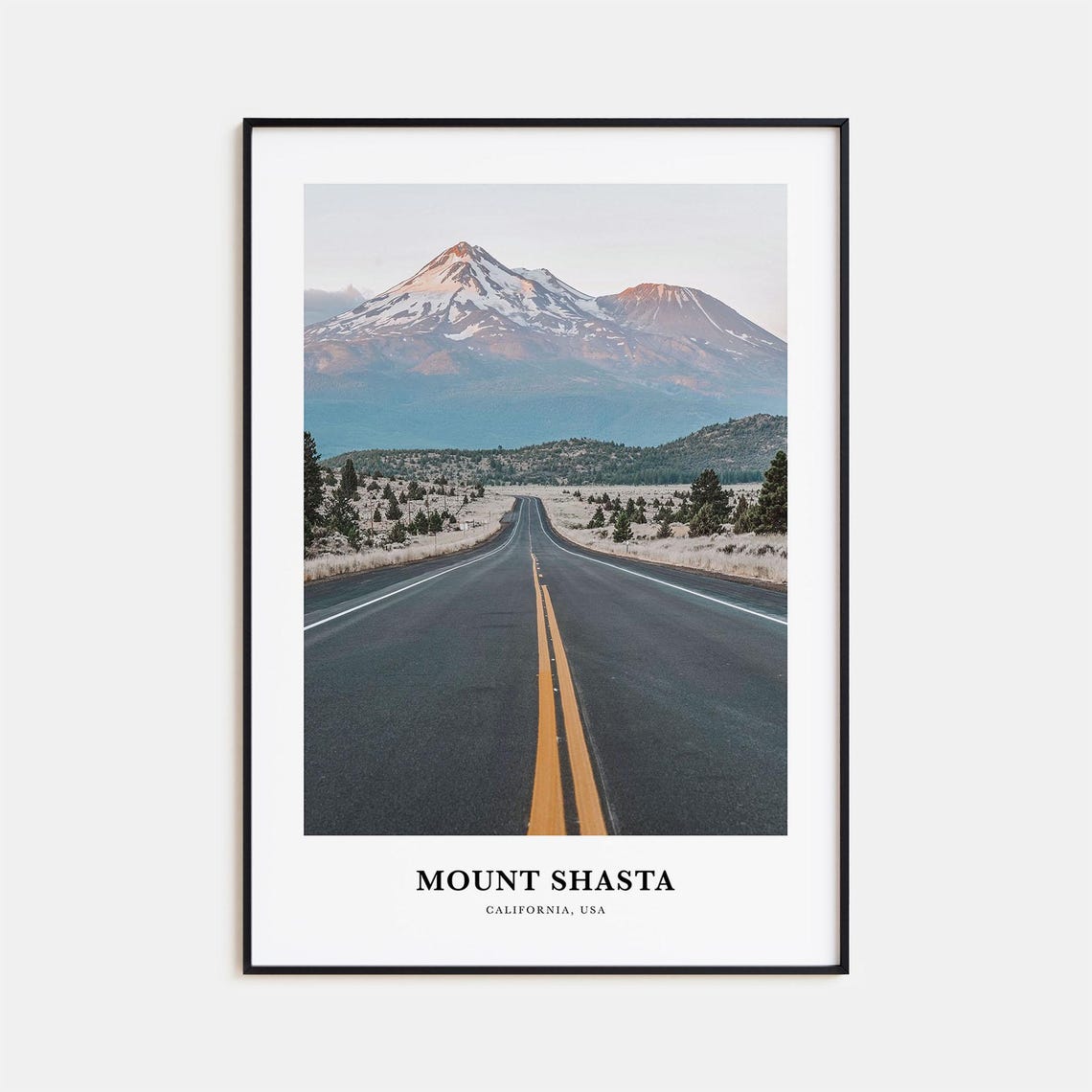 Mount Shasta Print Mount Shasta Photo Poster Mount Shasta Travel Wall Art Mount Shasta Map Print Mount Shasta Print California Usa
