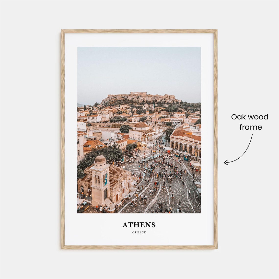 Athens Greece Acropolis View Above The Old Town Travel Poster - Image 3