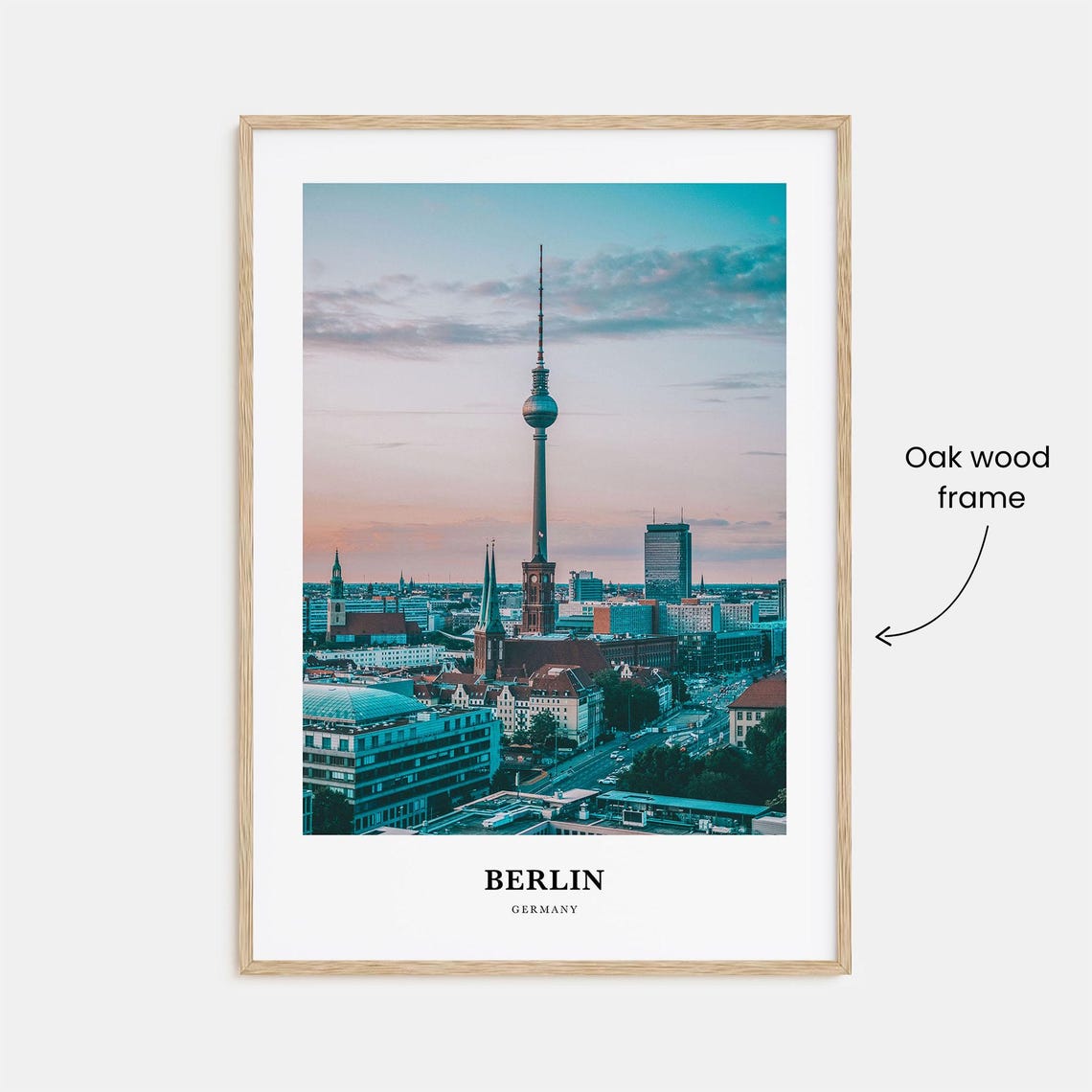 Berlin Germany TV Tower Sunset Skyline City Photography Poster - Image 3