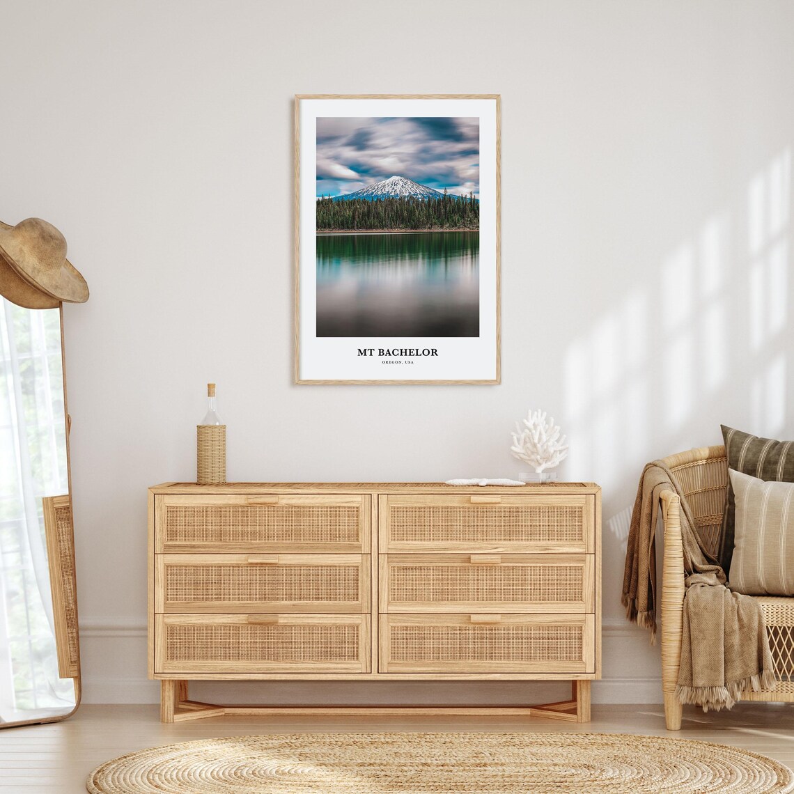 Mt Bachelor Travel Poster, Oregon USA Wall Art - Image 2