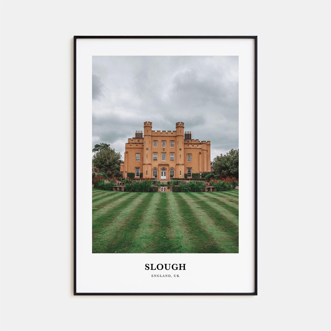 Slough England Historic Manor House Gardens Travel Photography Poster