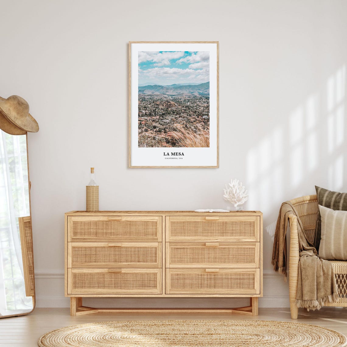 La Mesa California Valley Hillside City Panorama Scenic Travel Poster - Image 2