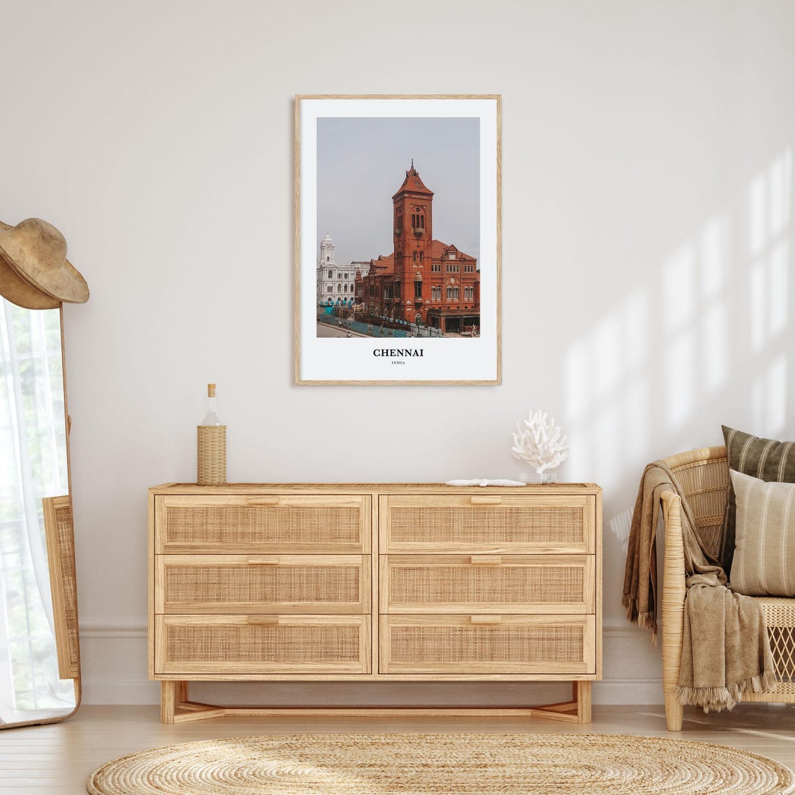 Chennai India Colonial Red Brick Tower Landmark Photo Poster - Image 2