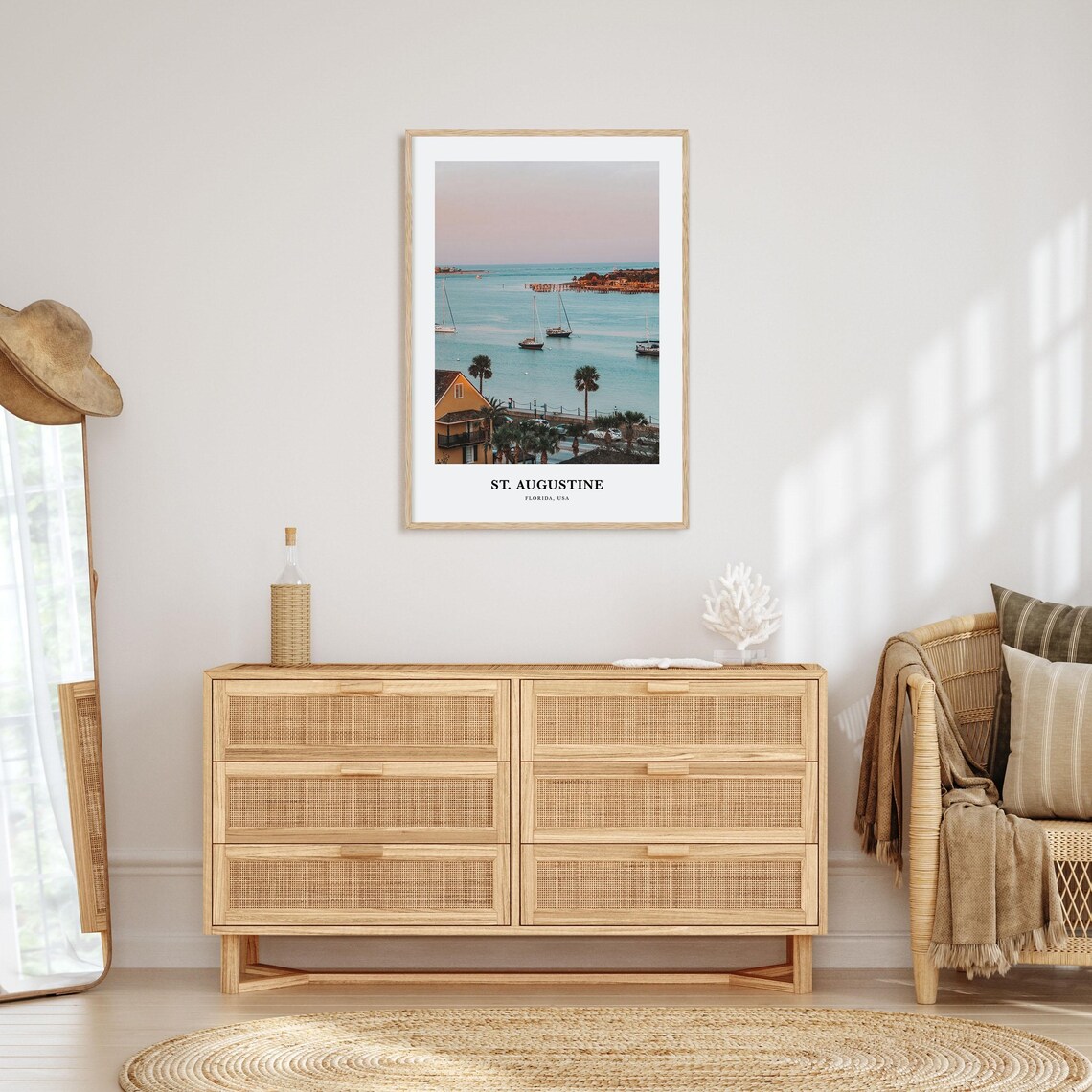 St. Augustine Travel Poster, Florida USA Map Art - Image 2