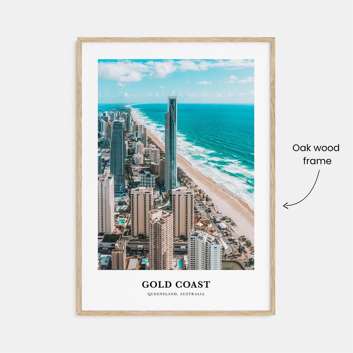 Gold Coast Print Gold Coast Photo Poster Gold Coast Travel Wall Art Gold Coast Map Print Gold Coast Photography Queensland Australia - Image 3