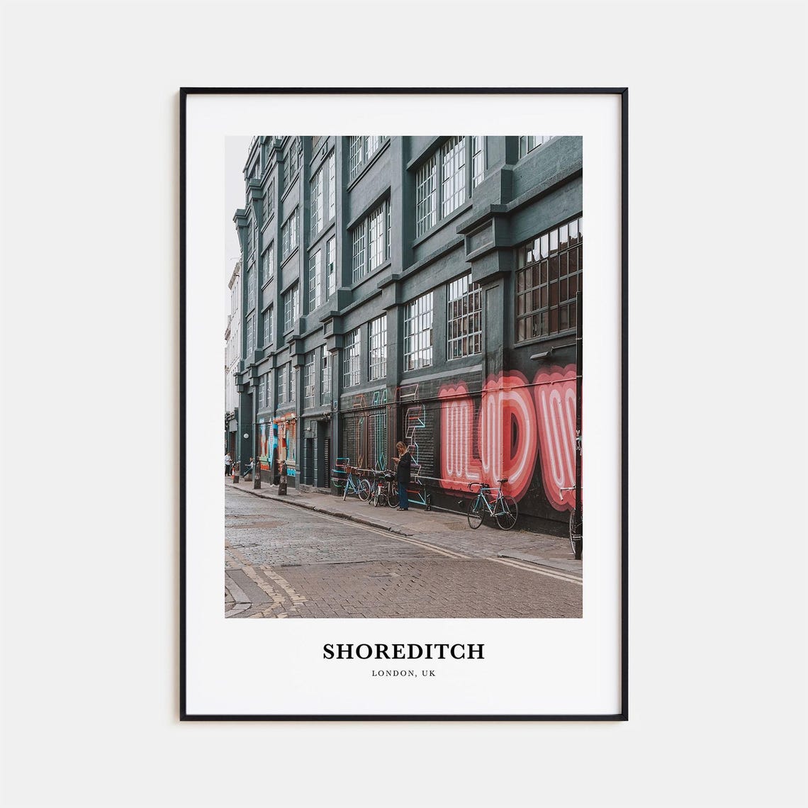 Shoreditch London Street Art Graffiti Wall Urban Scene Poster