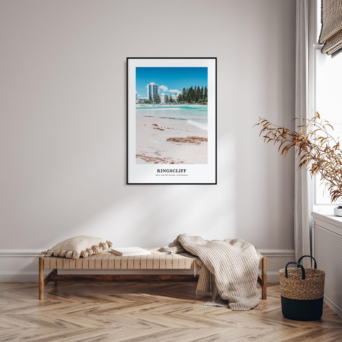 Kingscliff Australia White Sand Beach Surf Norfolk Pines Travel Poster - Image 3