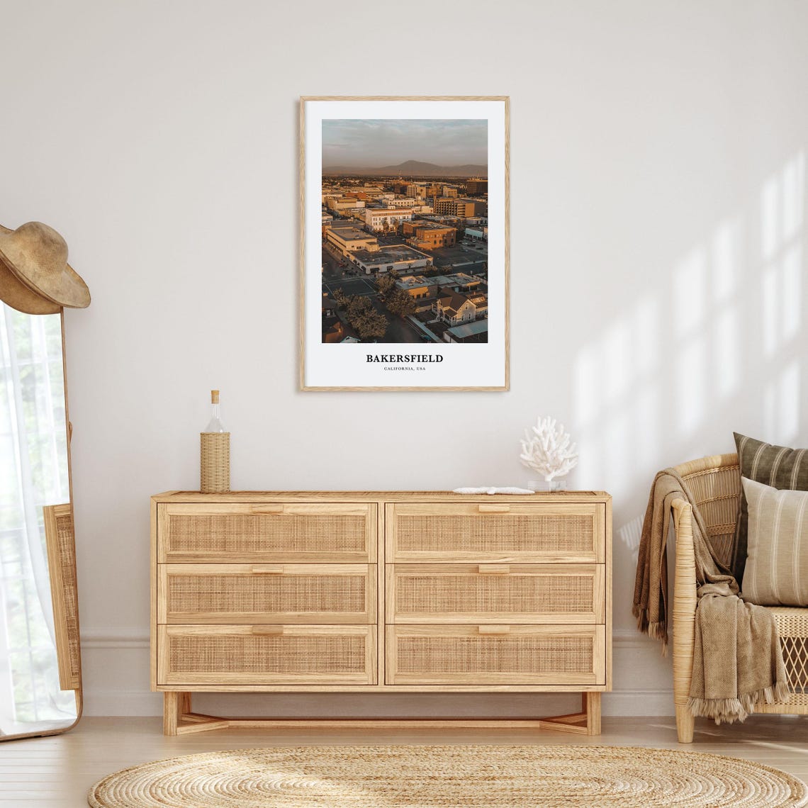 Bakersfield Print Bakersfield Photo Poster Bakersfield Travel Wall Art Bakersfield Map Print Bakersfield Photography California Usa - Image 2