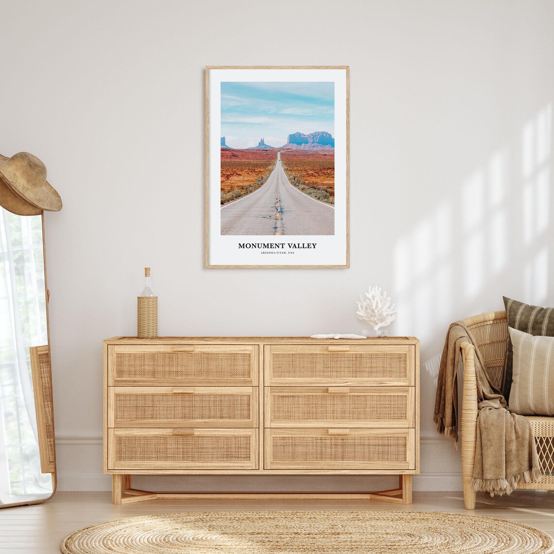 Monument Valley Desert Road Red Buttes Arizona Utah Photography Poster - Image 2