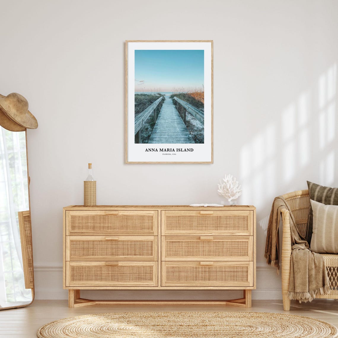 Anna Maria Island Florida Boardwalk Beach Photo Coastal Poster - Image 2