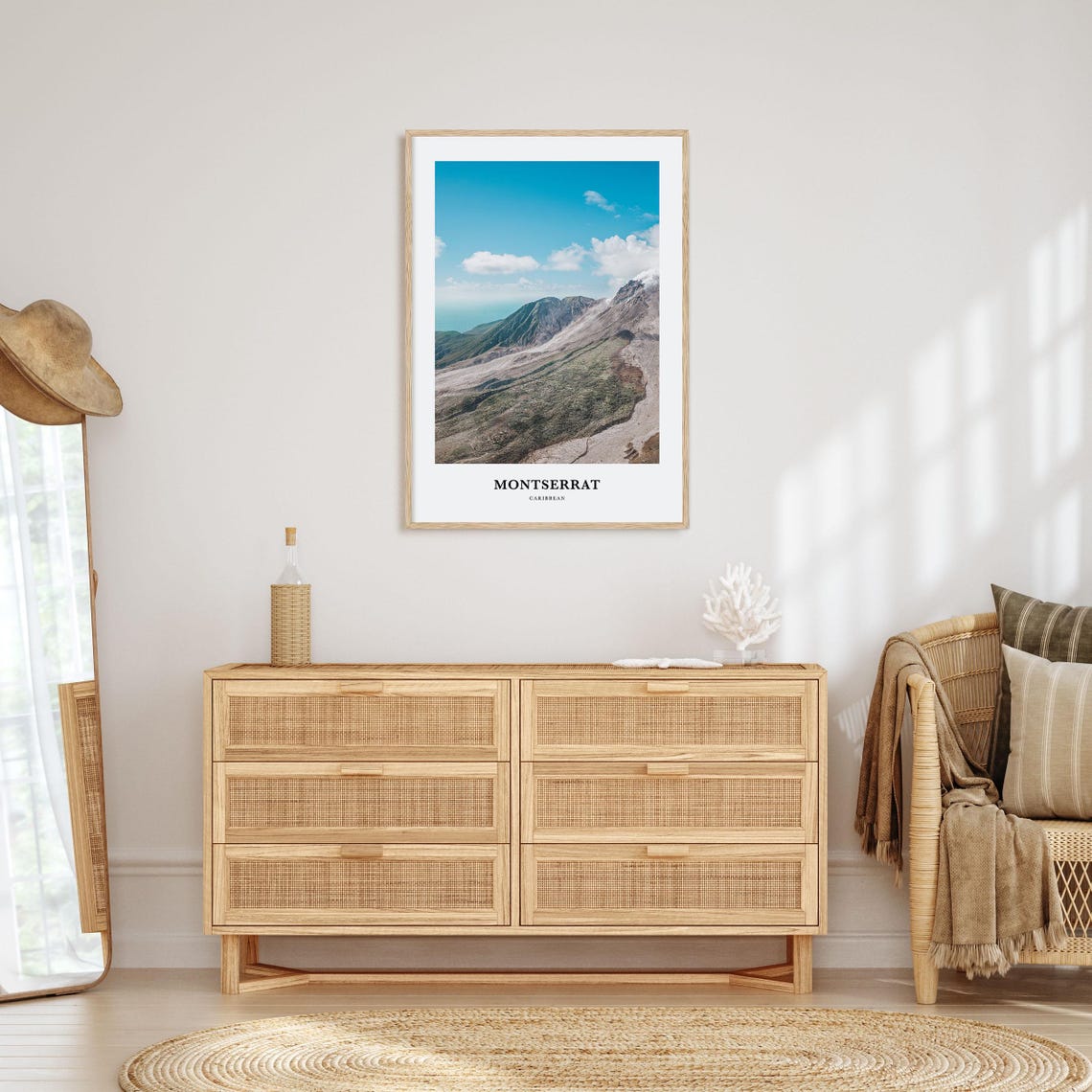 Montserrat Caribbean Volcanic Mountain Landscape Photography Poster - Image 2