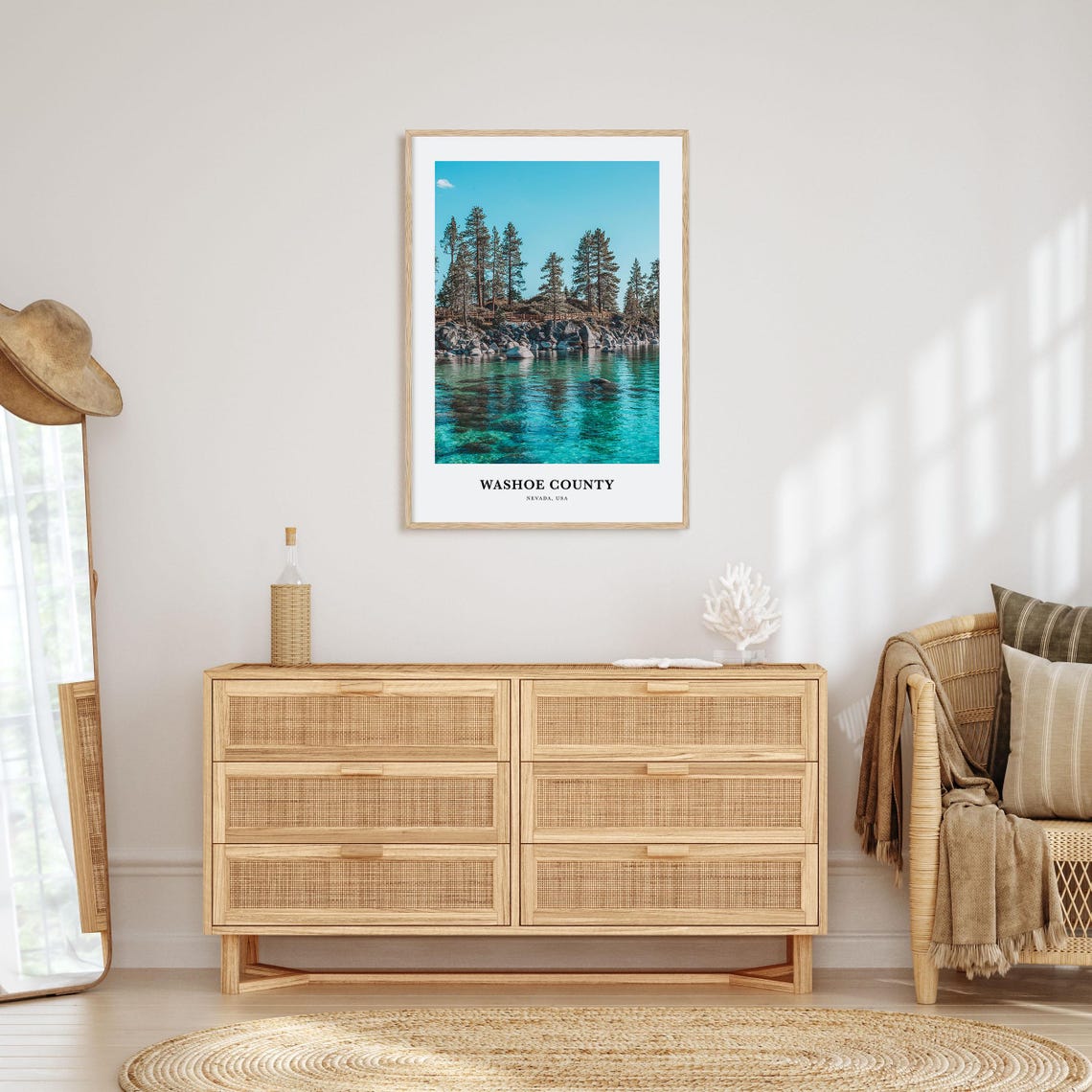 Washoe County Pine Forest Rocky Lakeshore Nevada Nature Poster - Image 2