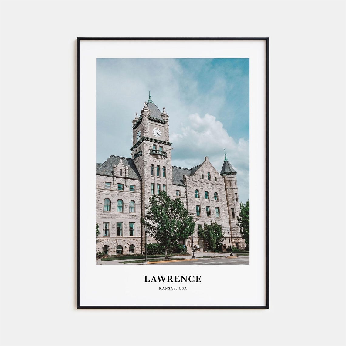 Lawrence Kansas Historic Courthouse Clock Tower Photo Poster