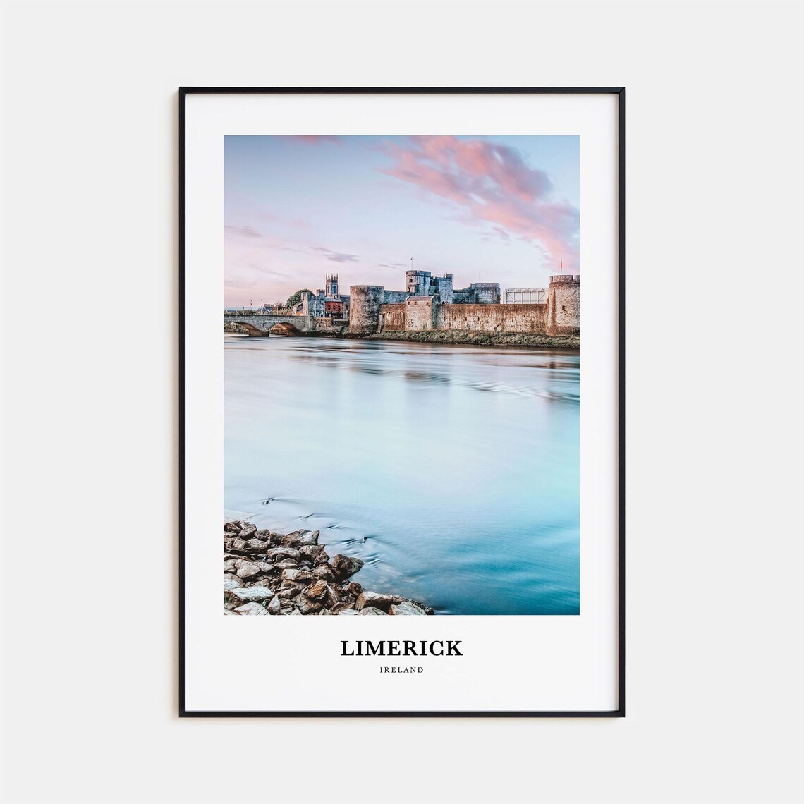 Limerick Travel Poster, Ireland Place Print