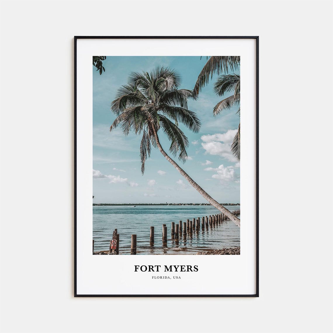 Fort Myers Print Fort Myers Photo Poster Fort Myers Travel Wall Art Fort Myers Map Print Fort Myers Photography Print Florida Usa
