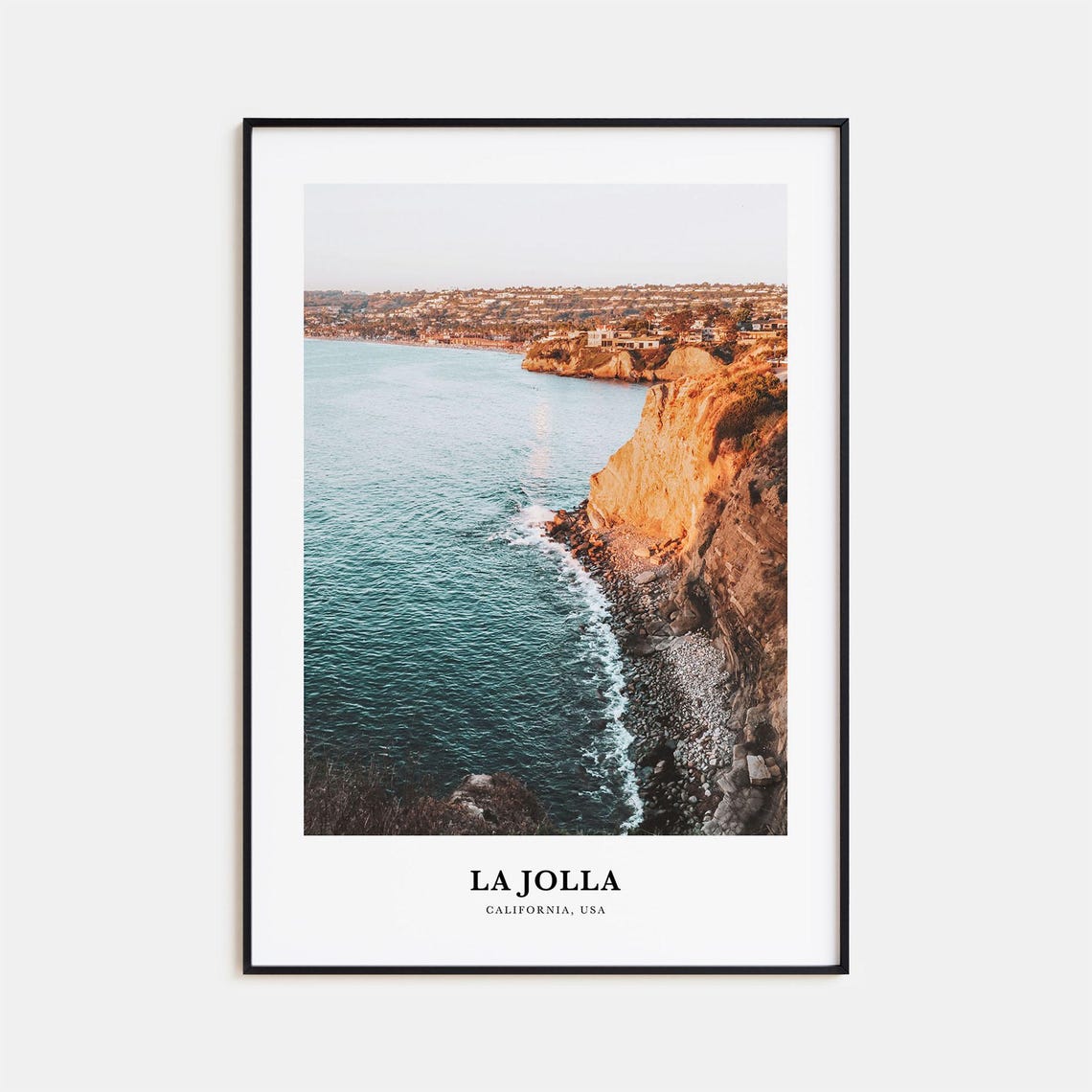 La Jolla California USA Golden Cliffs Ocean Coast Photo Print