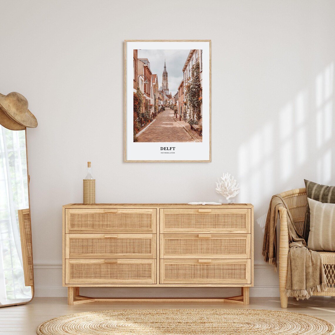 Delft Netherlands Charming Brick Street Nieuwe Kerk Photo Poster - Image 2