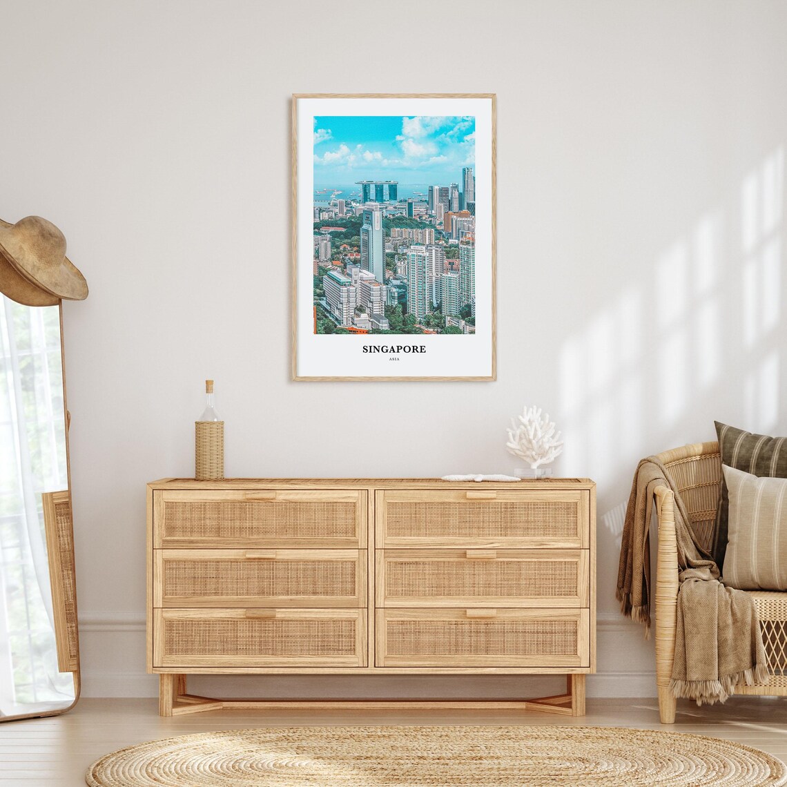 Singapore Asia Marina Bay Skyline Cityscape Photography Poster - Image 2