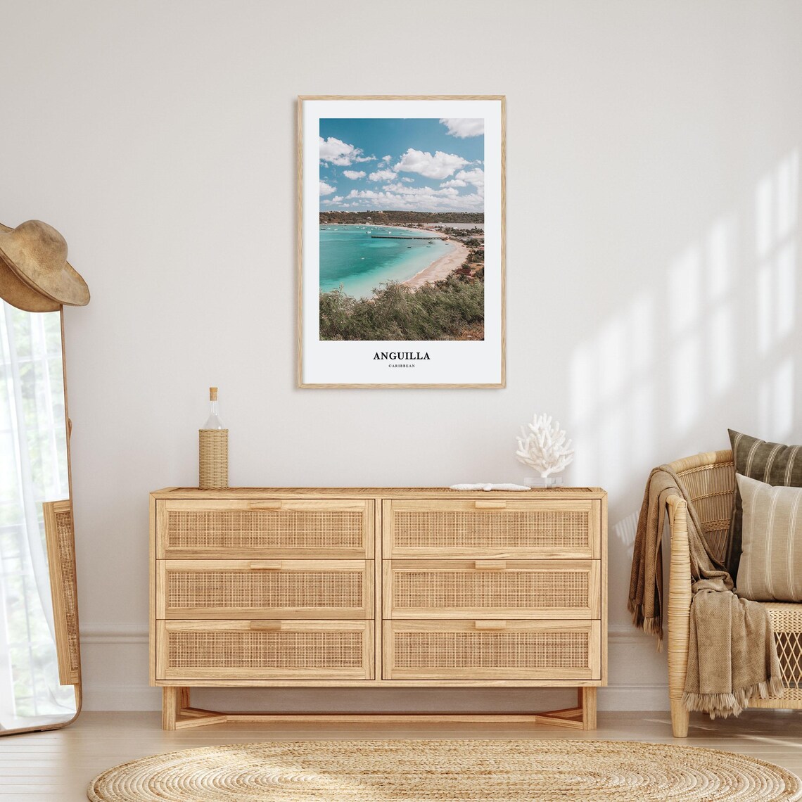 Anguilla Travel Poster, Caribbean Map Wall Art - Image 2