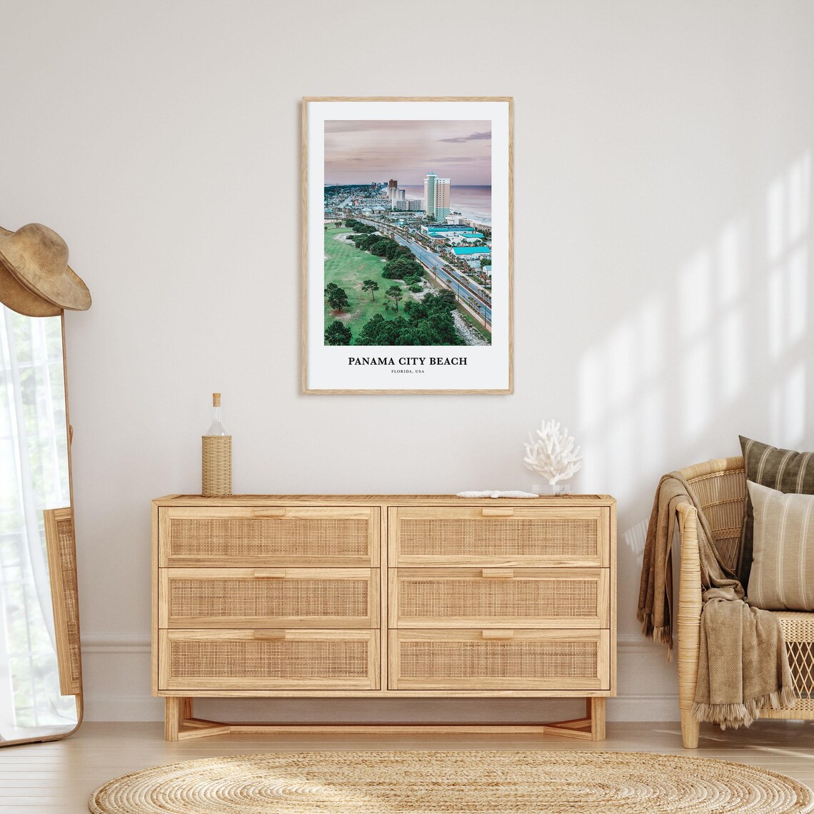 Panama City Beach Travel Poster, Florida Map - Image 2