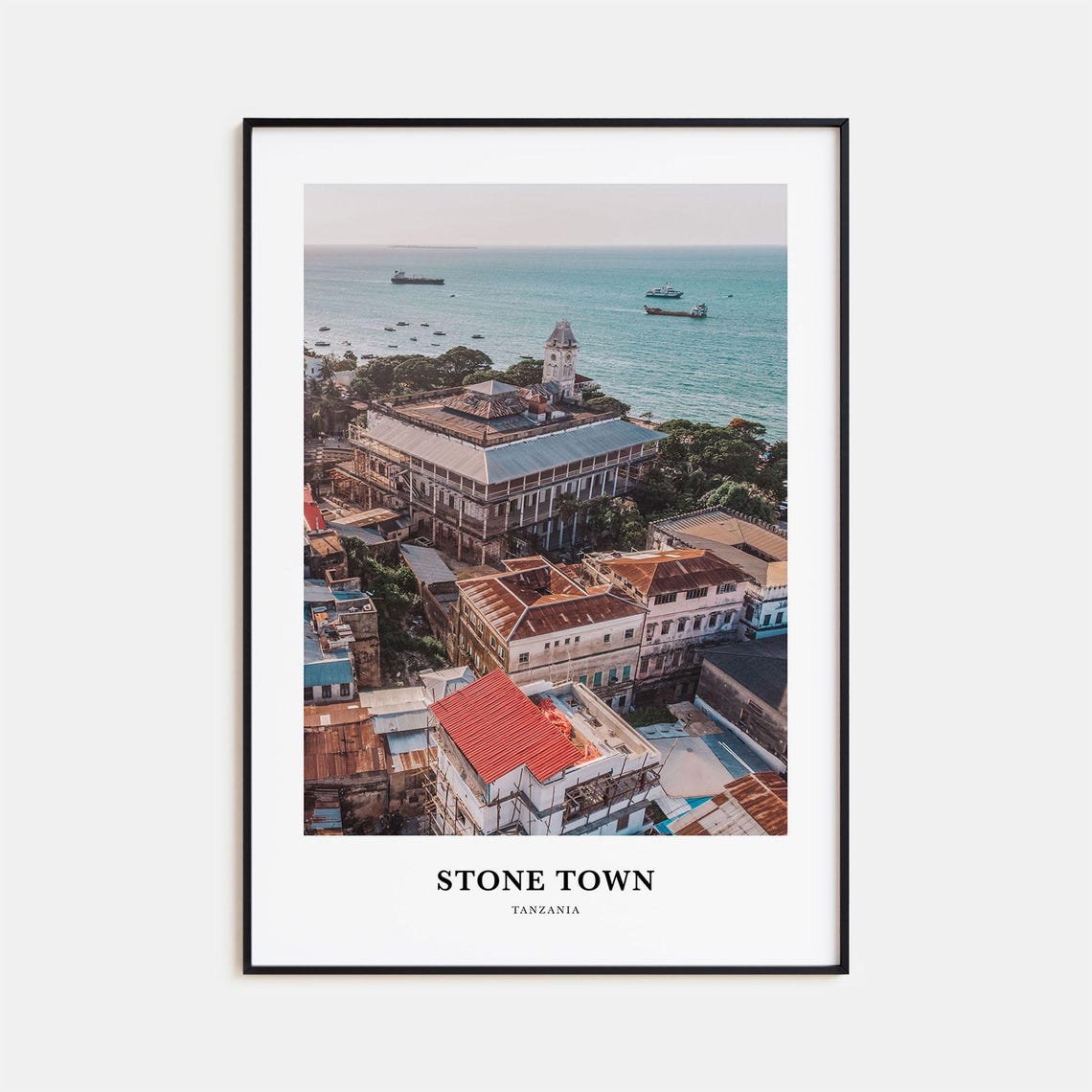 Stone Town Tanzania Zanzibar Historic Old Town Harbor View Poster