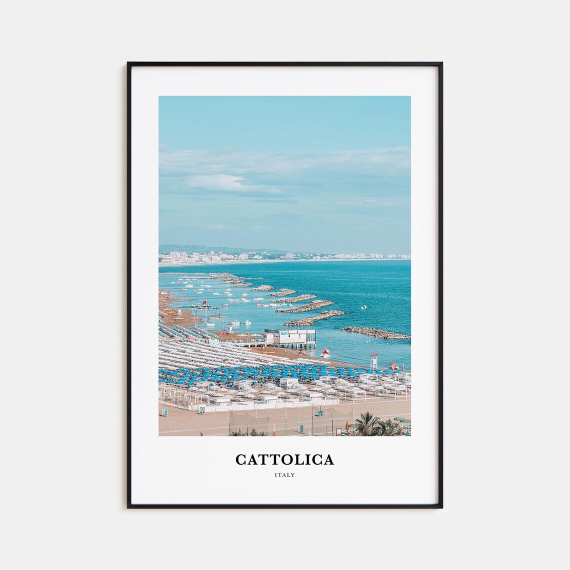 Cattolica Travel Poster, Italy Place Map Print