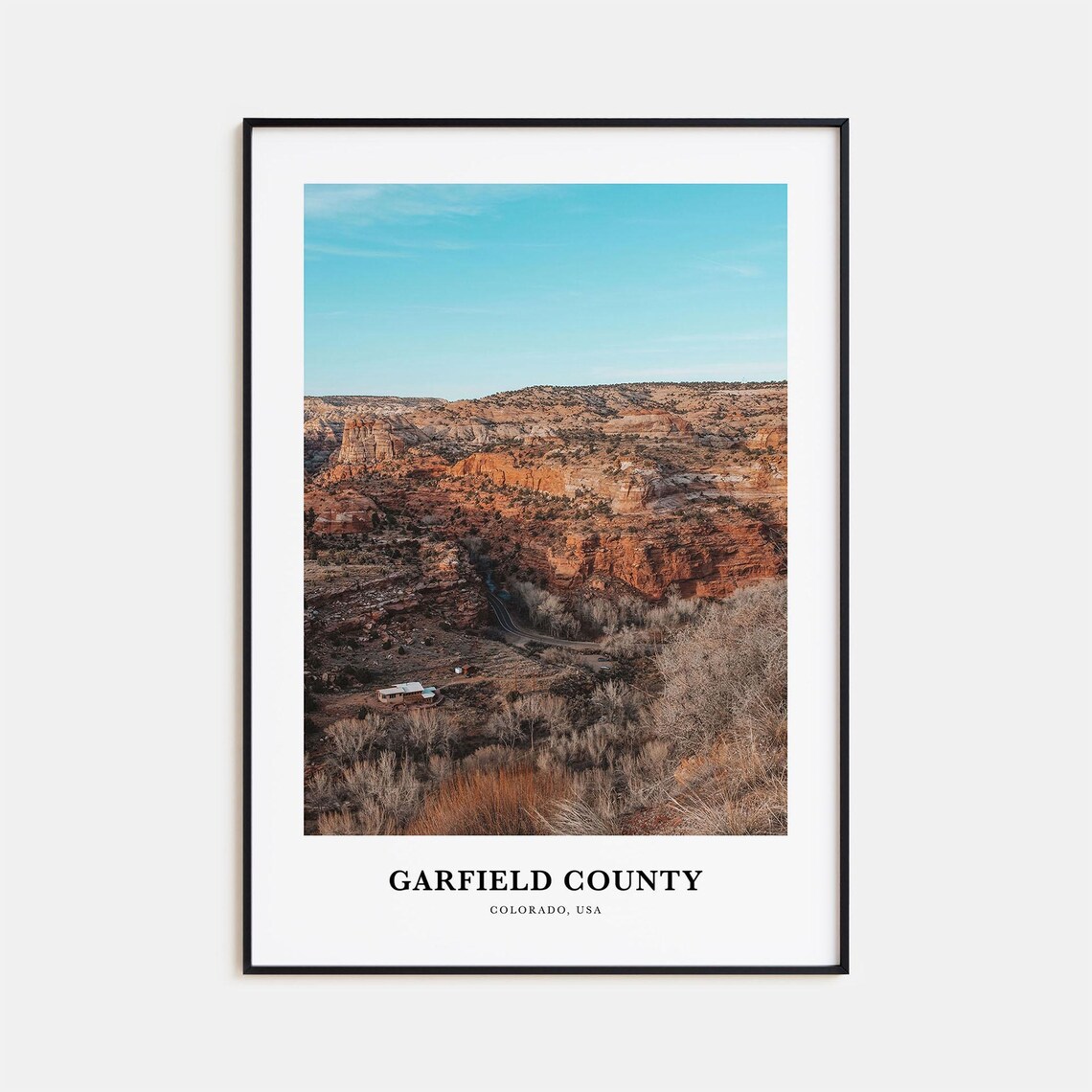 Garfield County Colorado Red Rock Canyon Desert Landscape Photo Poster