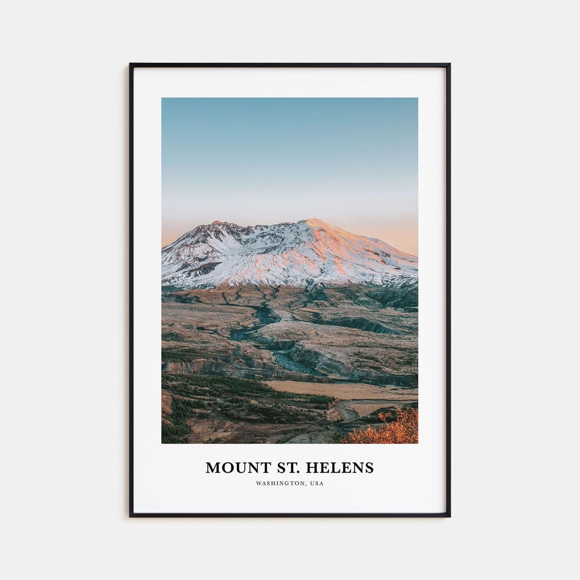 Mount St Helens Volcano Sunset Photo Washington Landscape Poster