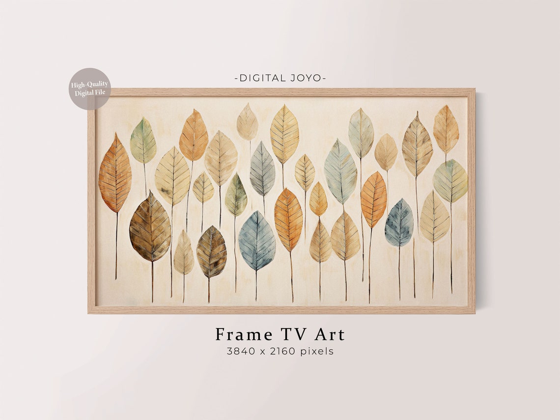 Fall Leaves Minimalist Autumn Art Print