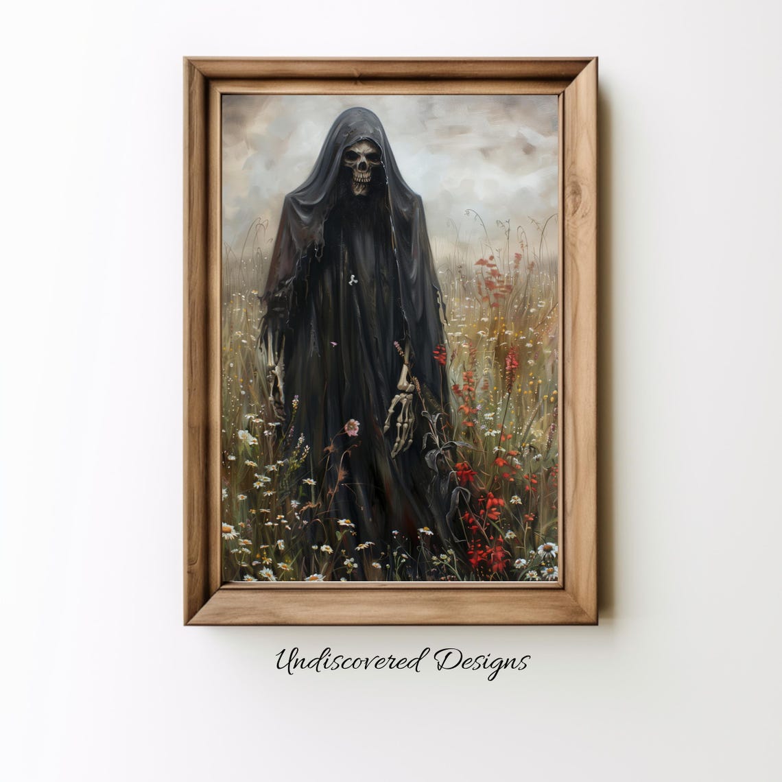 Grim Reaper Spooky Halloween Art Dcor Wall Vintage Prints Oil Painting