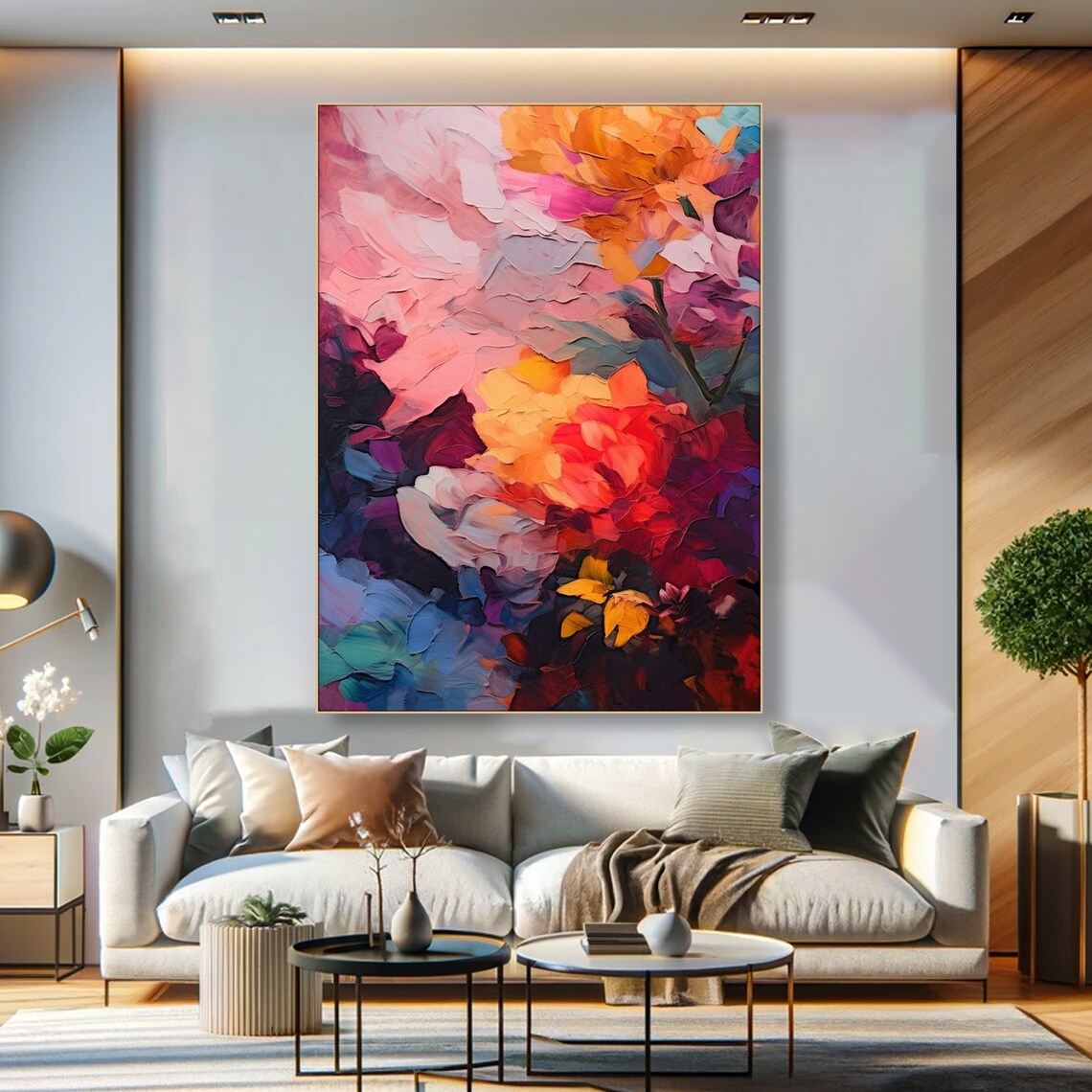 Abstract Floral Blossoms, Impressionist Art Print - Image 6