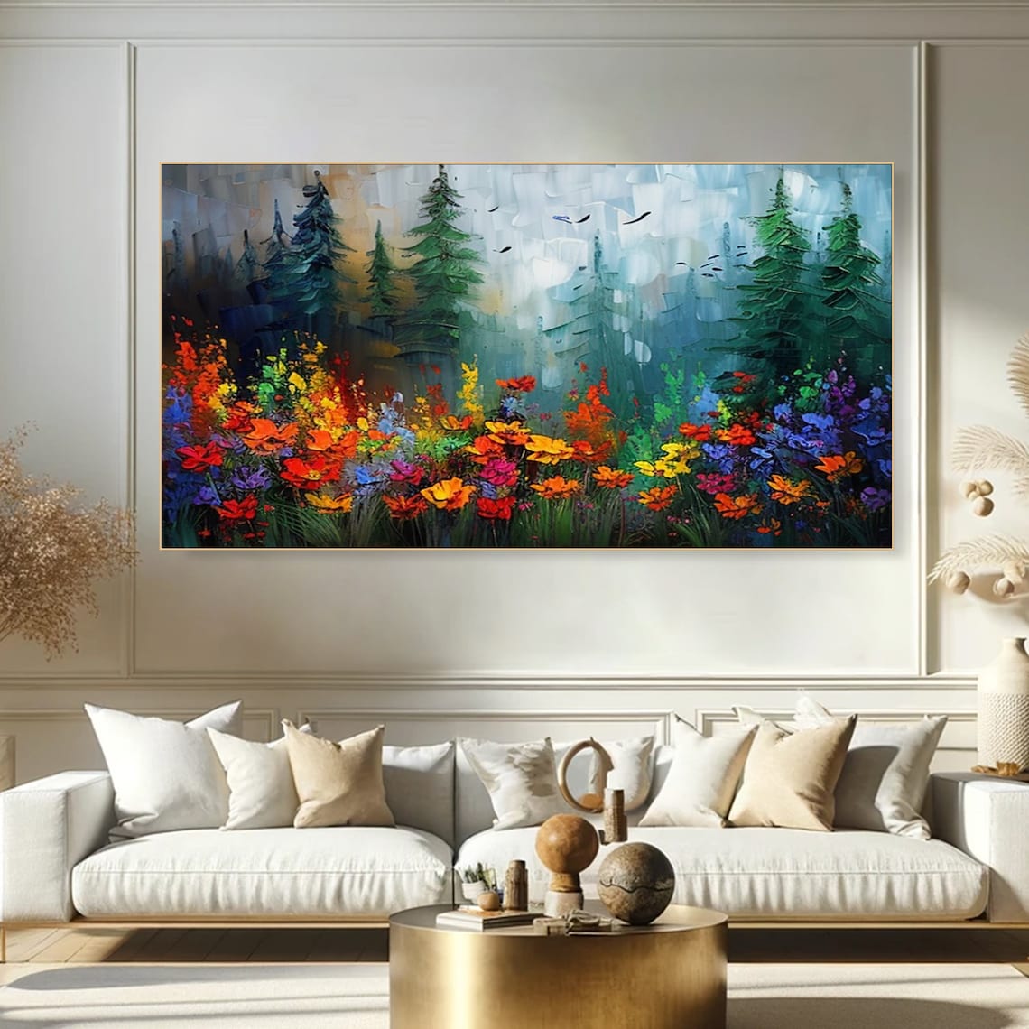 Colorful Forest Tree Art Print, Contemporary Landscape - Image 5