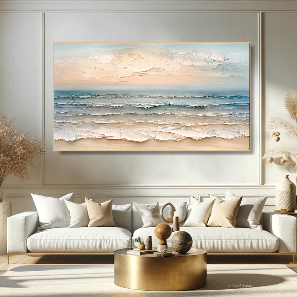 Abstract Ocean Waves Coastal Art Print, Beach Decor - Image 4