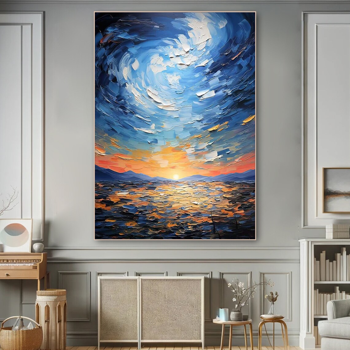 Rolling Clouds, Abstract Expressionist Wall Art Print - Image 2