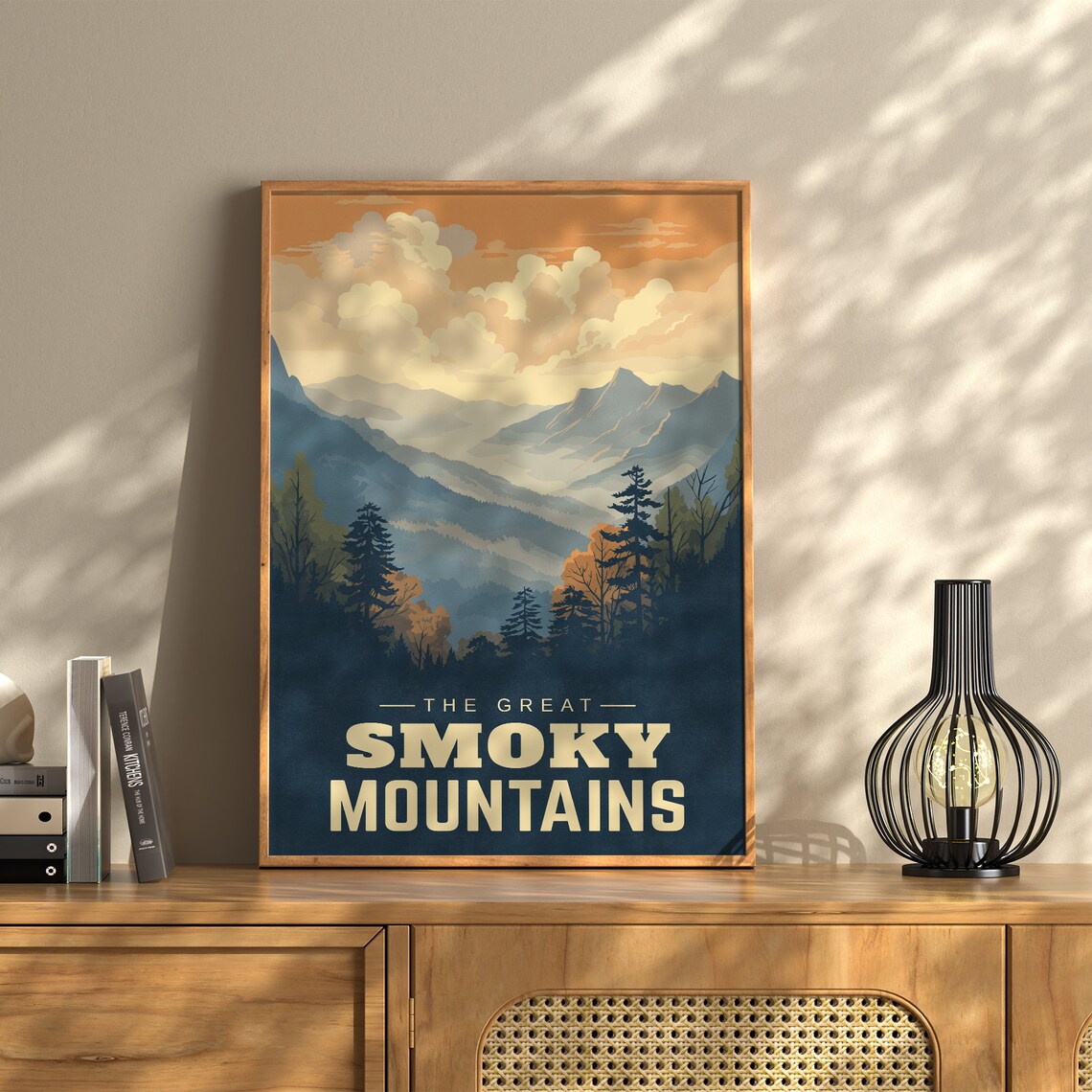 Great Smoky Mountains Vintage Travel Poster Art Print