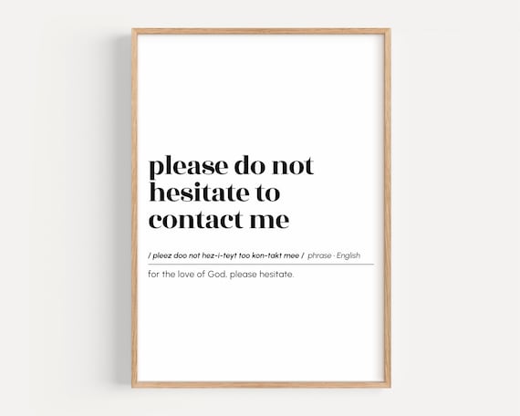 Funny Definition Print, Common Email Phrase Poster