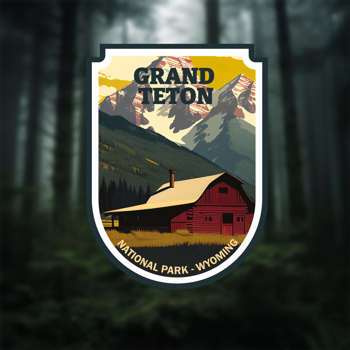 Grand Teton Explorer Hiker Travel Poster - Image 2