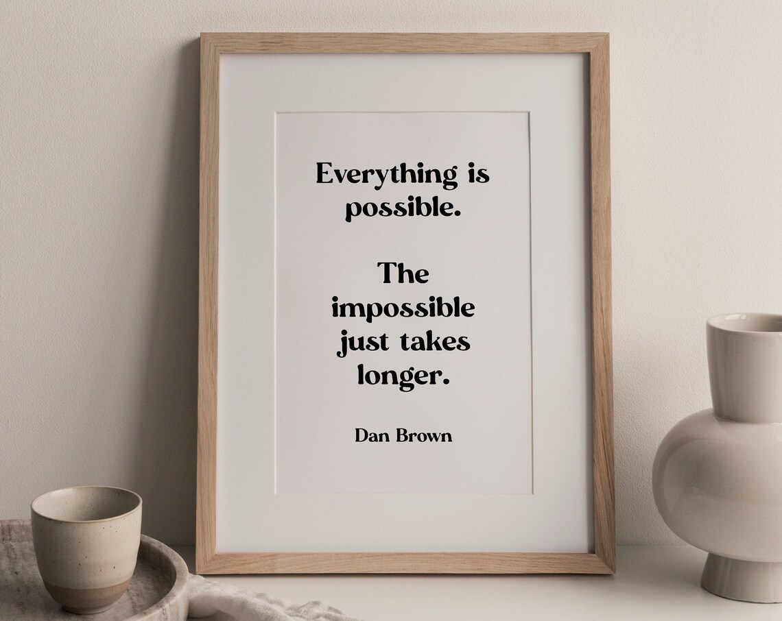Everything Is Possible Quote, Minimalist Art Print - Image 2