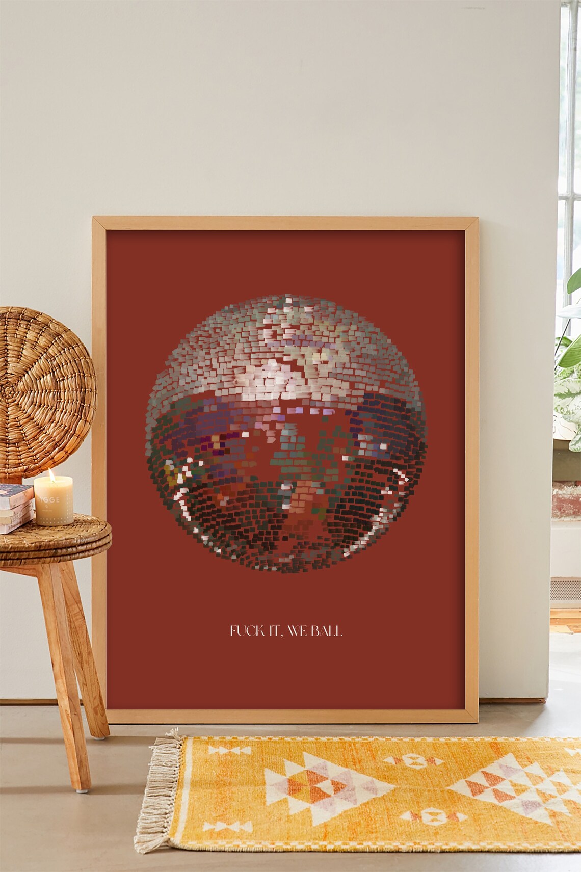 Fck It We Ball Poster, Disco Party Aesthetic - Image 2