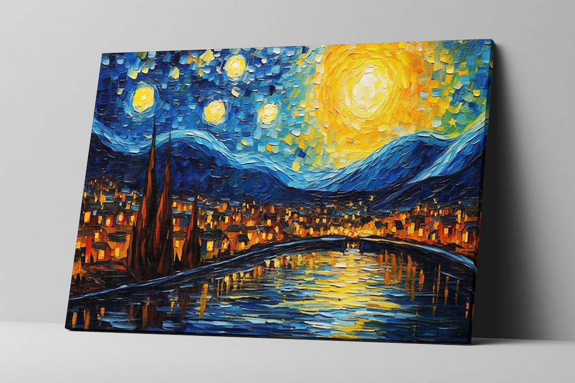 Van Gogh Starry Night, Modern Reimagination Art Print - Image 5