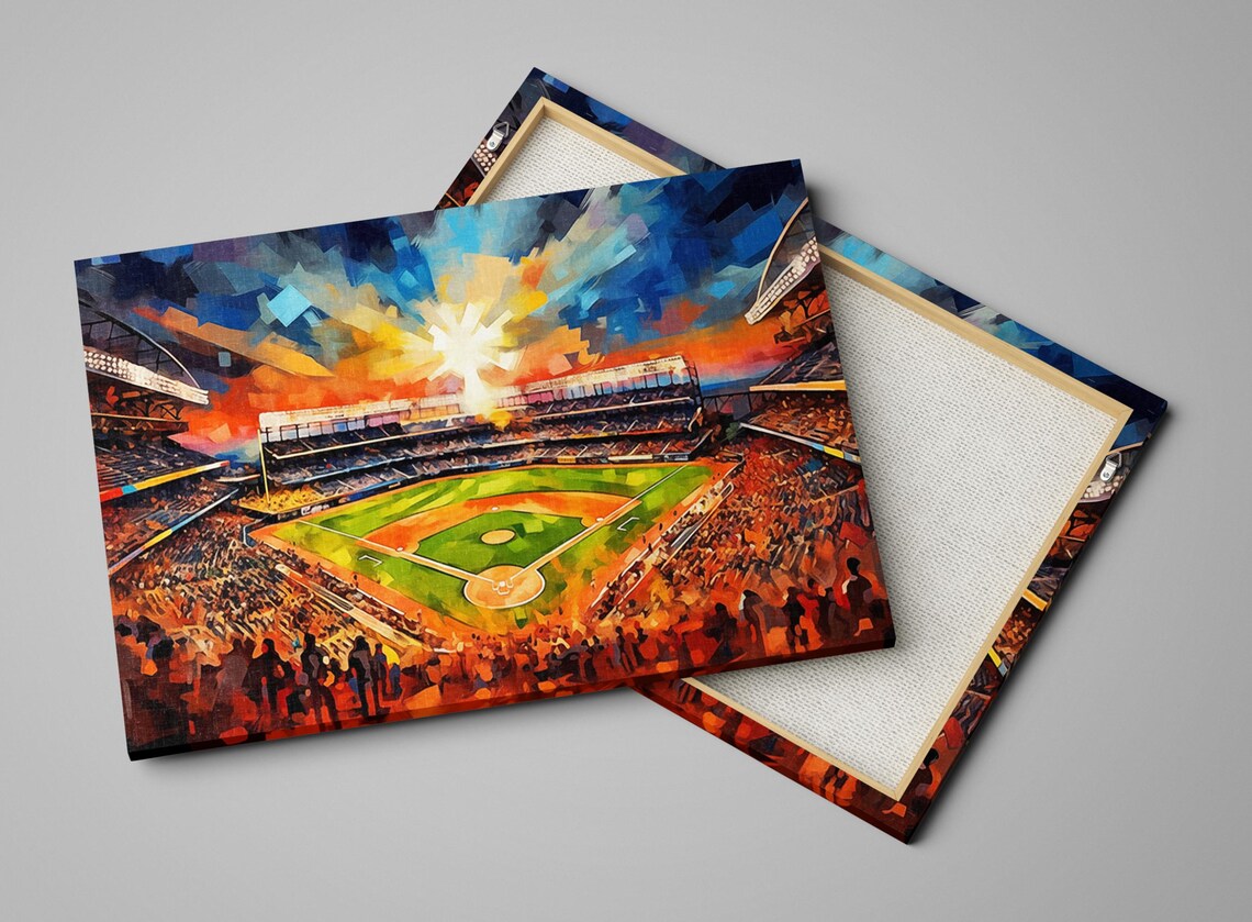 Baseball Stadium Wall Art Print, Mancave Decor - Image 4