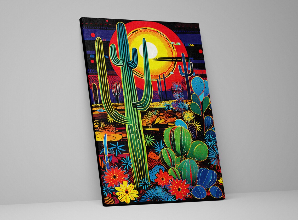 Starlit Sands Desert Night Sky Giclee Print On Gallery Wrapped Artist Ready To Hang Available In Extra Large Sizes - Image 5