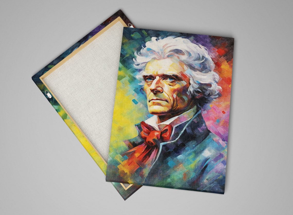 Thomas Jefferson Mosaic Style Portrait Red Cravat History Art Poster - Image 4