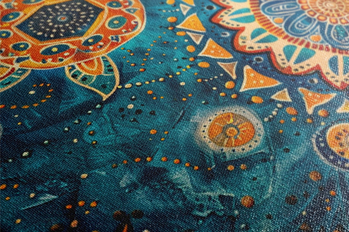 Eclectic Dreams Boho Water Design Pattern Gicle Print On Gallery Wrapped Artist Ready To Hang Available In Extra Large Sizes - Image 3