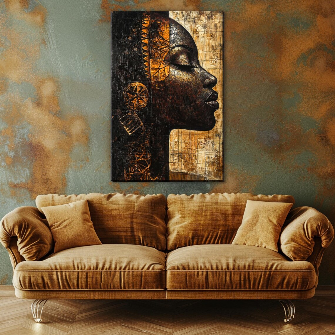 Inspiring African Woman Print Framed Or Unframed Gallery Wrapped Gicle Ready To Hang Extra Large Wall Art - Image 4