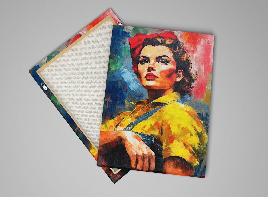 Rosie the Riveter Feminist Art Print, Vintage Style - Image 4