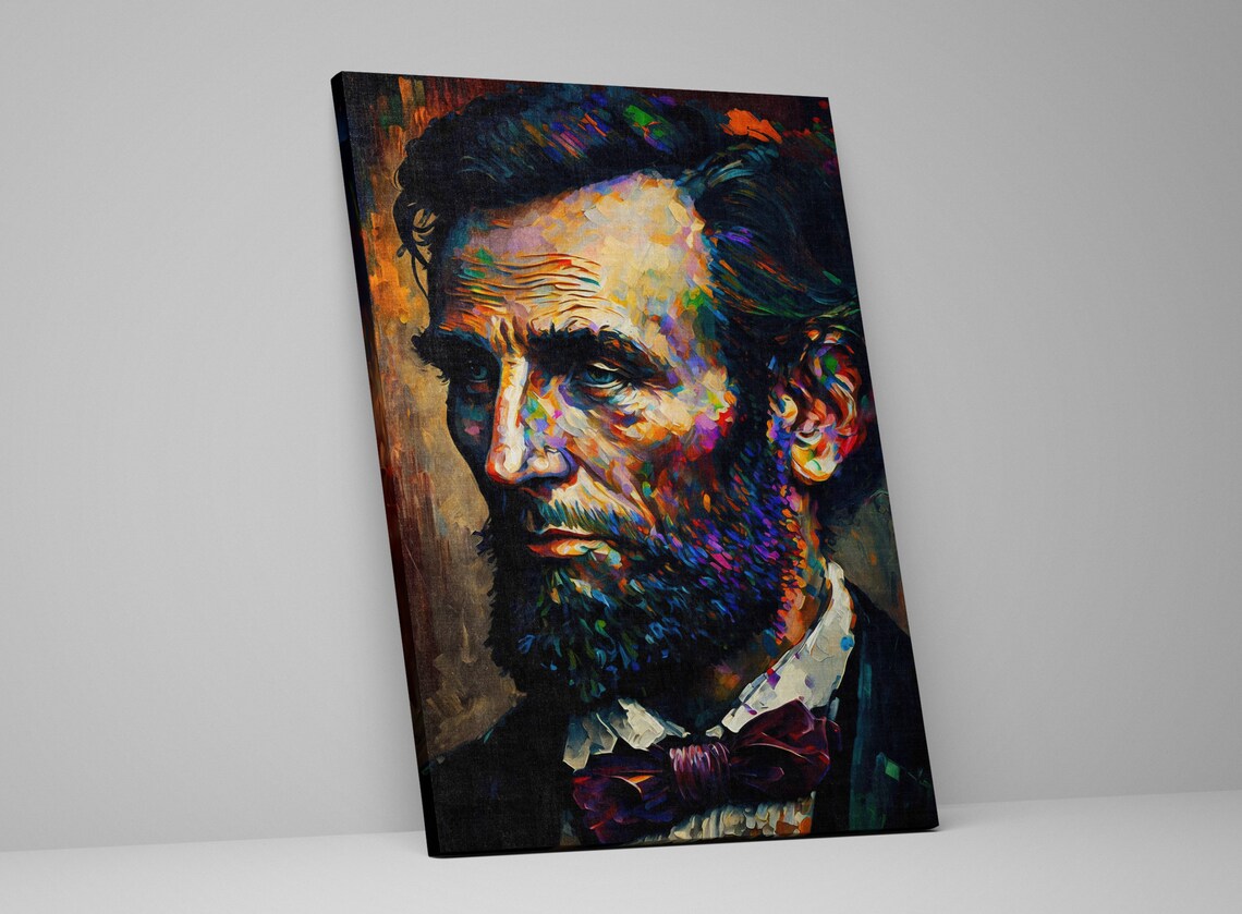 Abraham Lincoln Painting Reproduction, Presidential Print - Image 4
