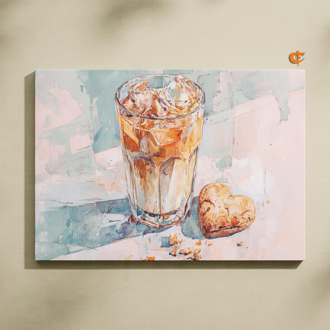 Pastel Iced Latte Watercolor Art Print
