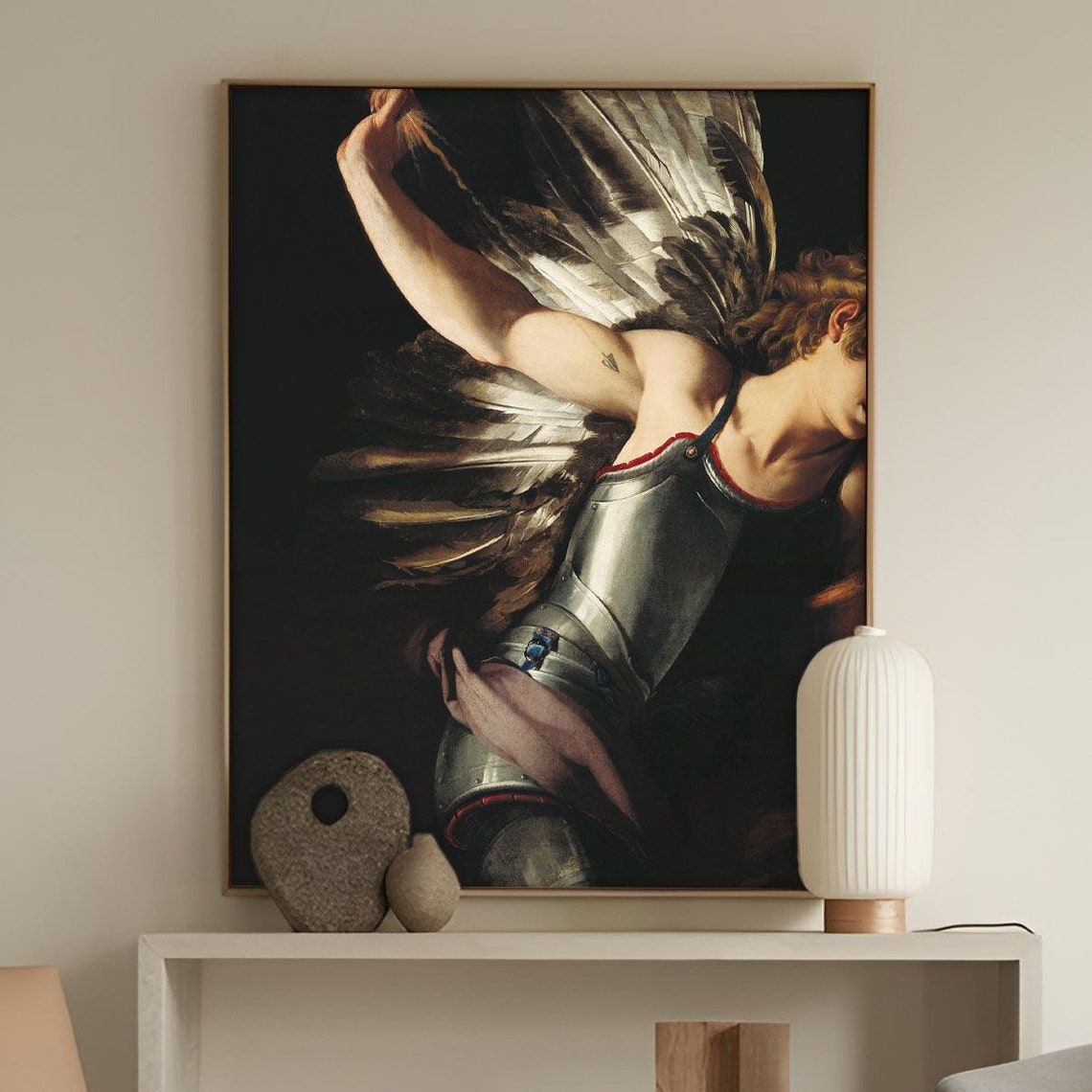 Dark Academia Wall Art Large Baroque Painting Print Framed Moody - Image 2